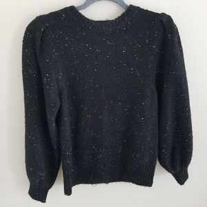 Small Black Sweater with Silver Vylette